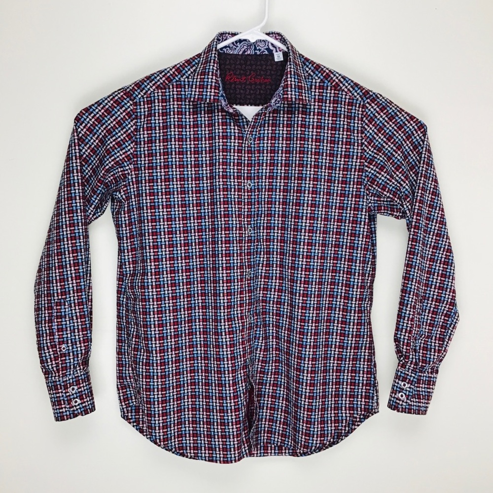 Robert Graham mens long sleeve button up casual shirt M